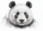 Loose pencil sketch of a giant panda